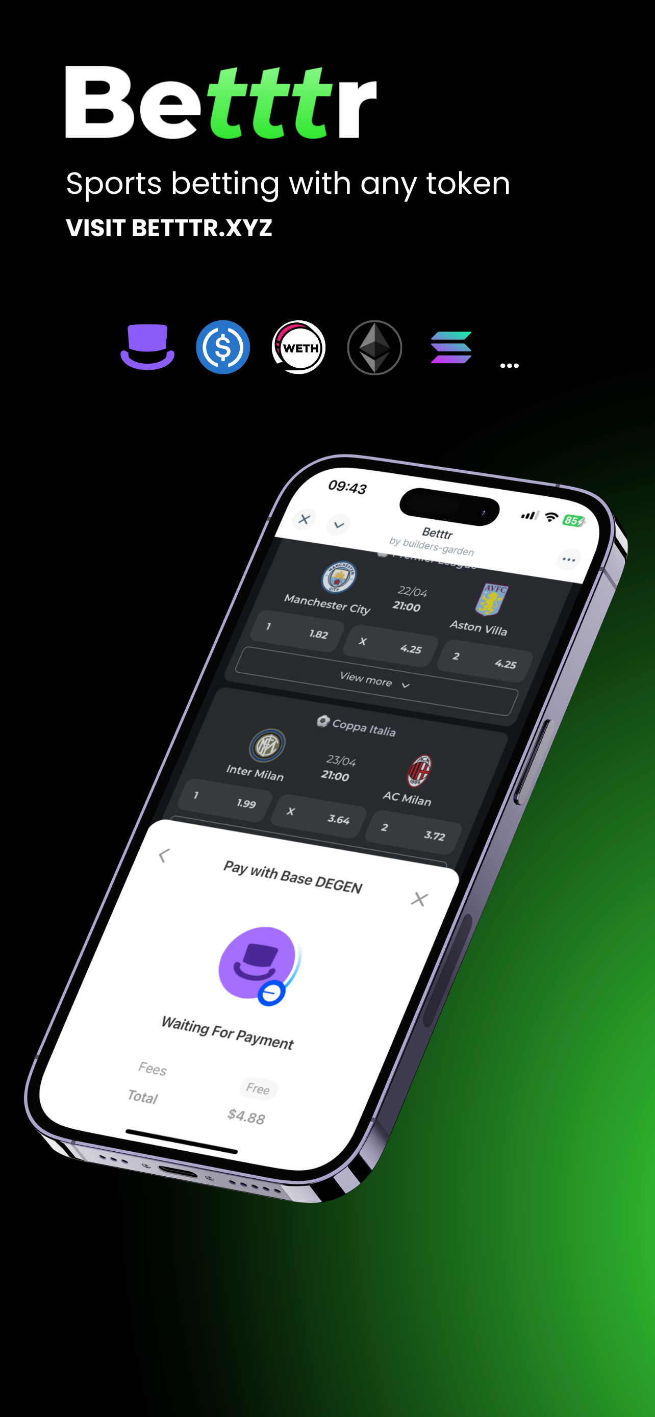 Bet on Betttr Dev - Farcaster Mini Apps screenshot