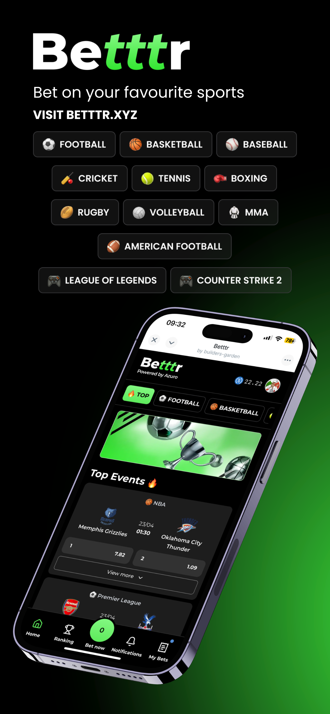 Bet on Betttr Dev - Farcaster Mini Apps screenshot